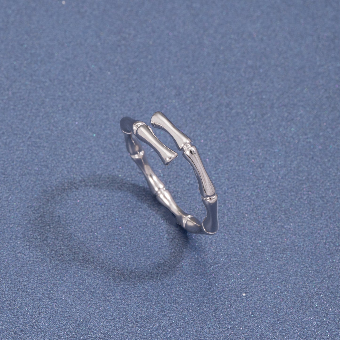 Sterling Silver Bamboo Open Adjustable Ring