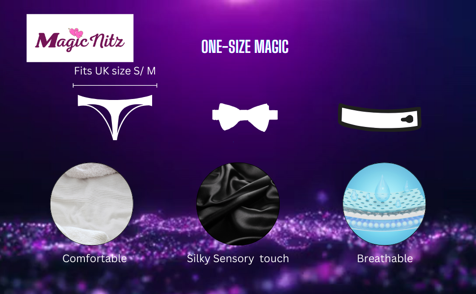 Men Black and White Servant Waiter 3pcs Set Costume
