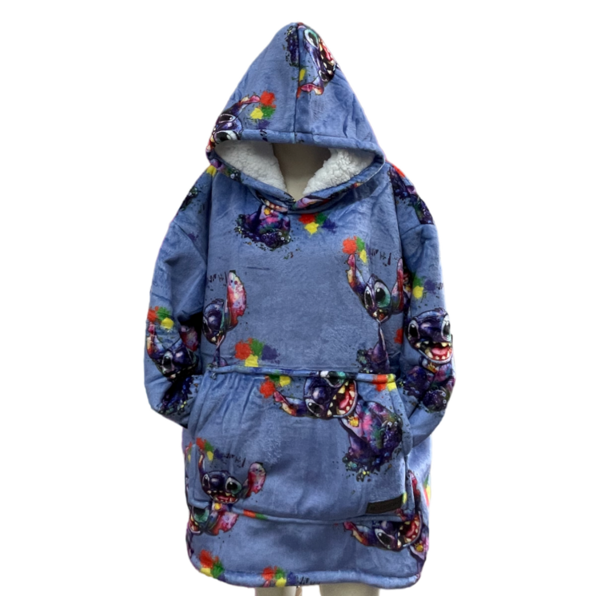 Oversized Reindeer Family Hoodies and Footsie Slipper Socks Set Keep Warm Blanket