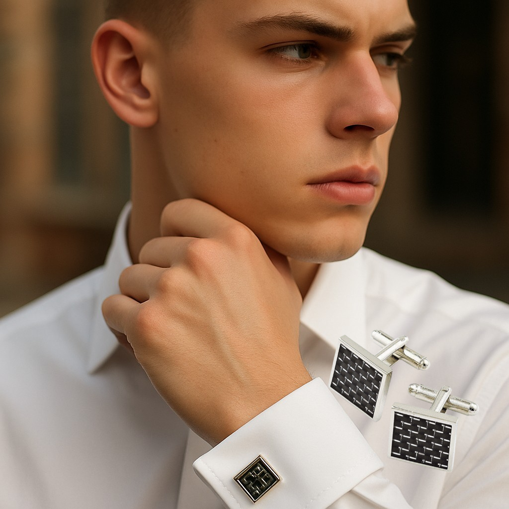 Carbon Weave Cufflinks