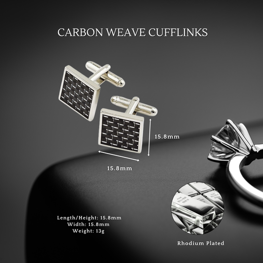 Carbon Weave Cufflinks