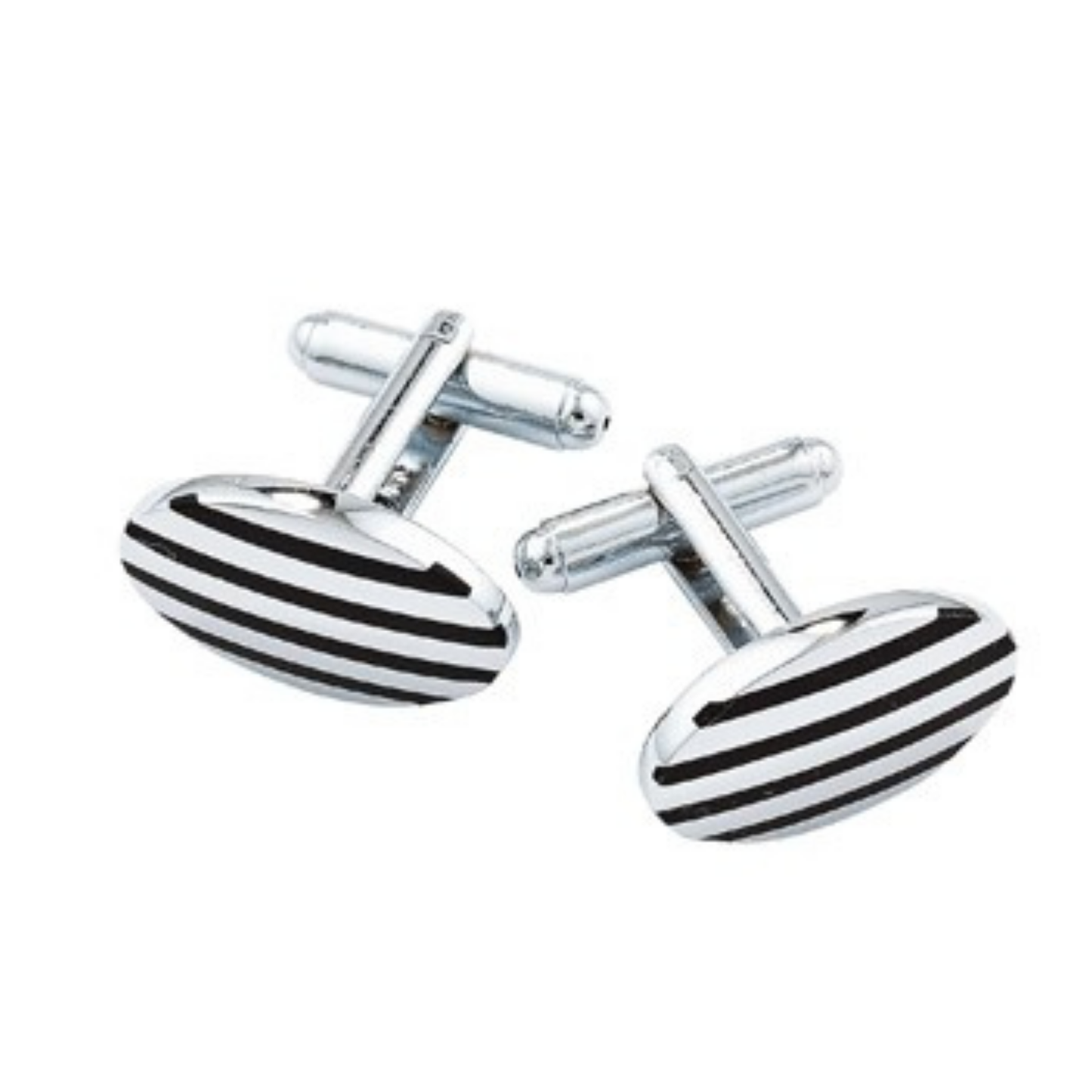 Monochrome Stripe Cufflinks