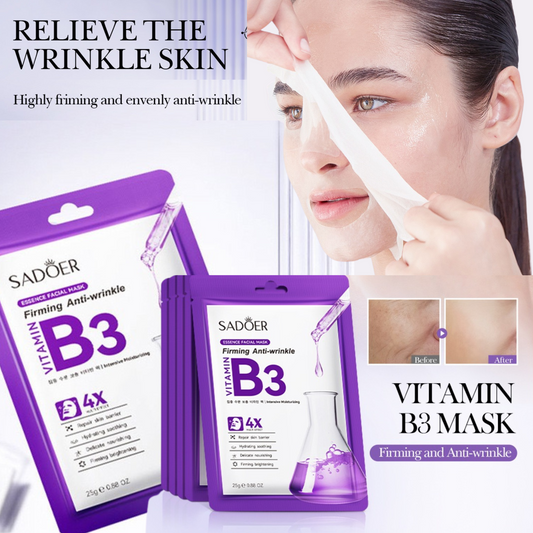 SADOER Vitamin B3 B5 Q10 Glow Mask Set 12pcs