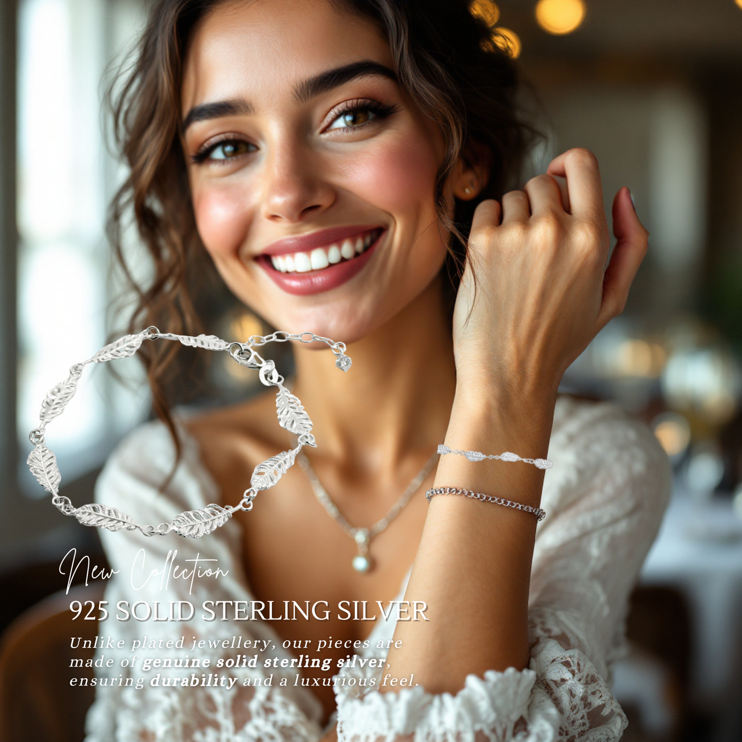 S925 Sterling Silver Nature's Embrace Bracelet