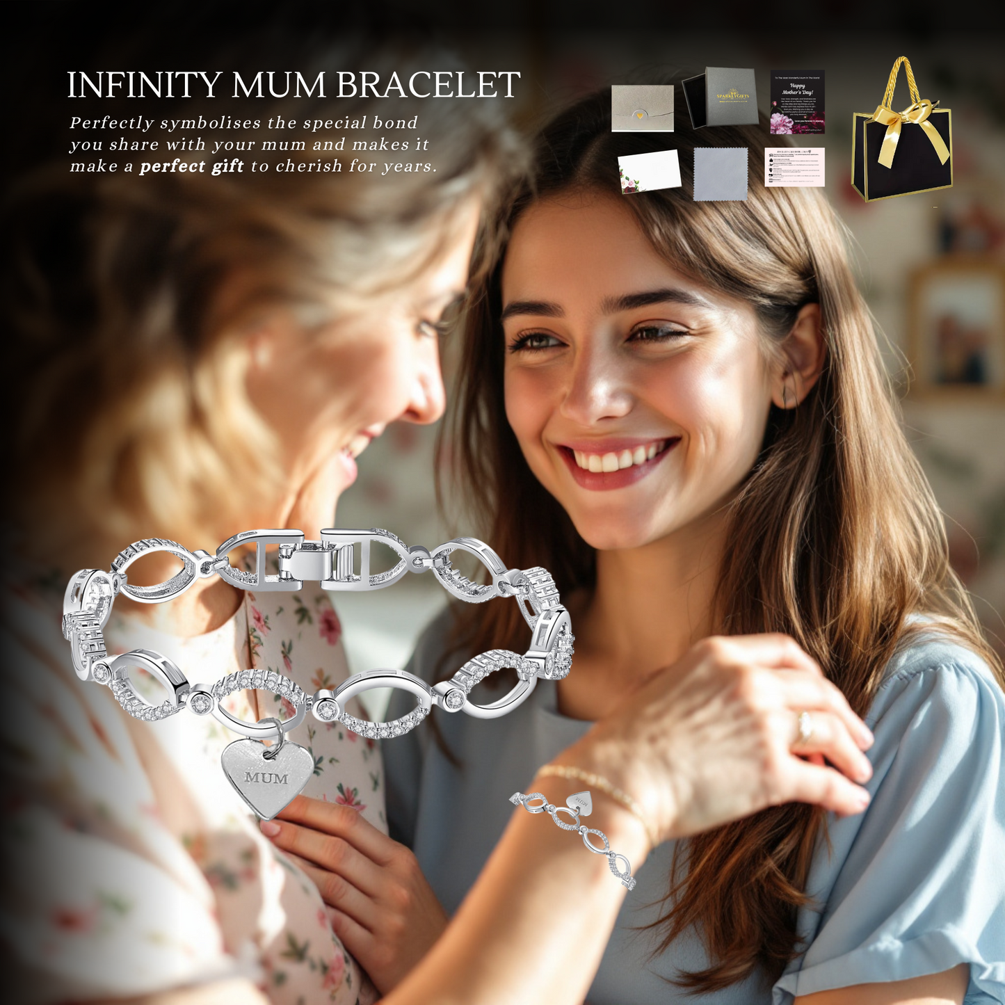 Multi-Link Infinity Mum Bracelet with Message Card