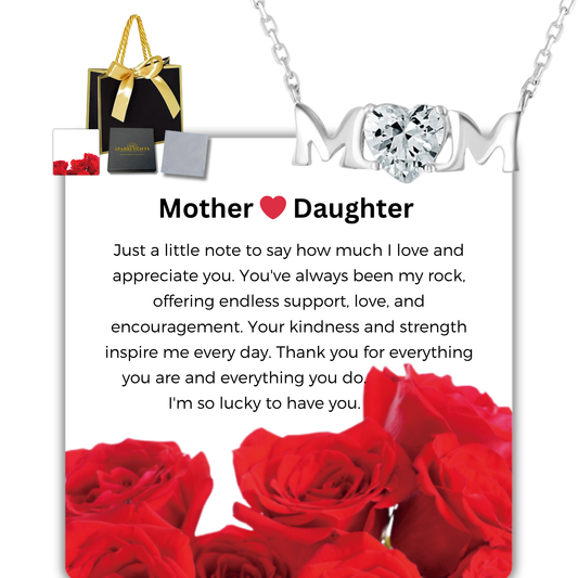 To My Mum S925 Sterling Silver Mum Necklace with Message Card