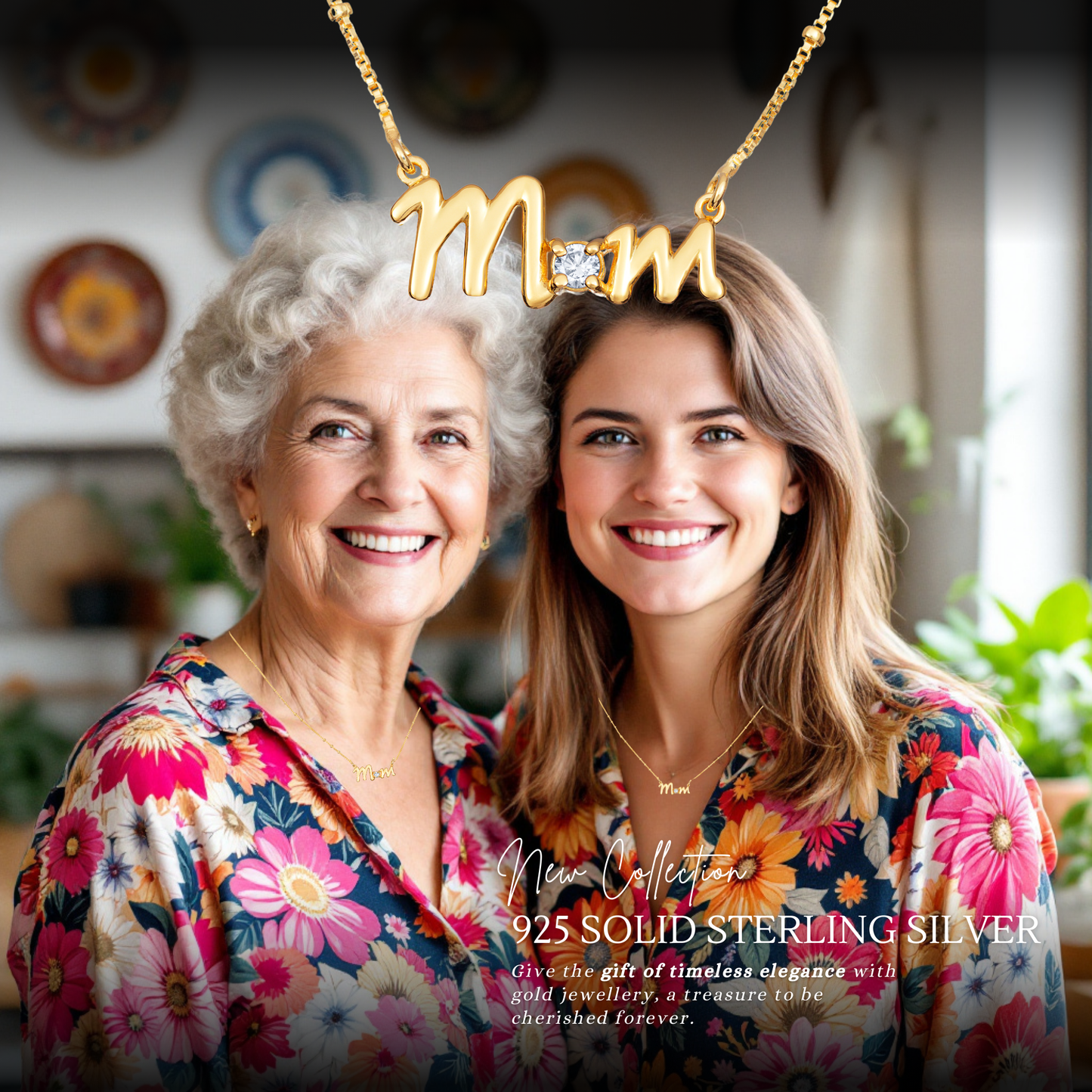 To My Mum S925 Sterling Silver Mum Necklace 9ct Gold Plated with Message Card