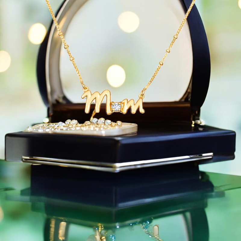 To My Mum S925 Sterling Silver Mum Necklace 9ct Gold Plated with Message Card