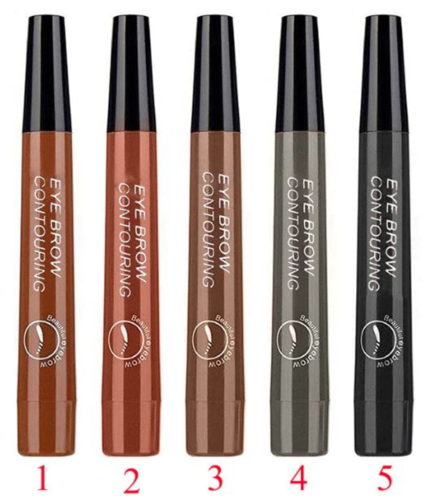 4 Points Natural Long Lasting Waterproof Fork Tip Cosmetic Eyebrow Pencil