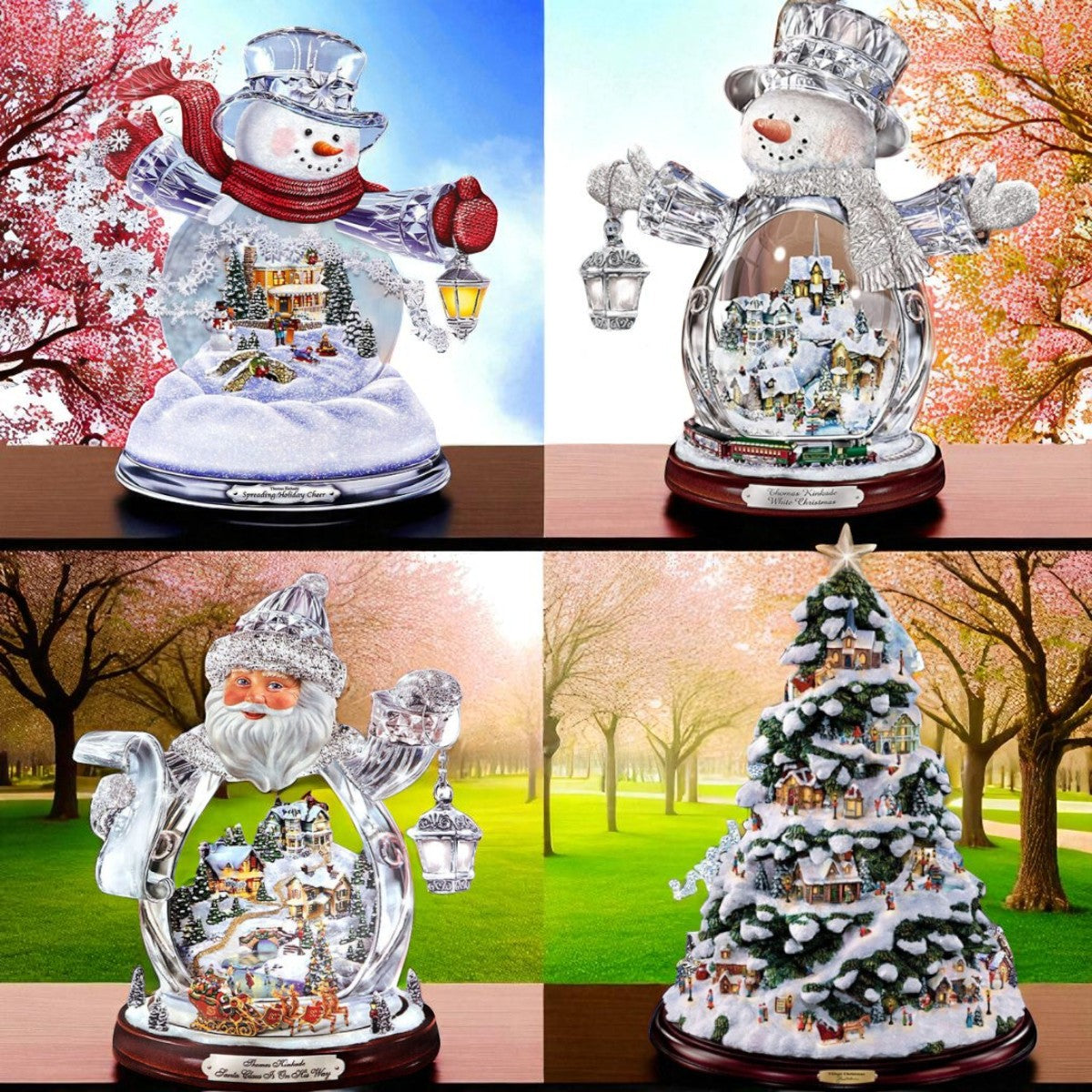 2pcs/Pack Christmas 3D Window Stickers – Santa & Snowman Holiday Decorations for Home or Shop