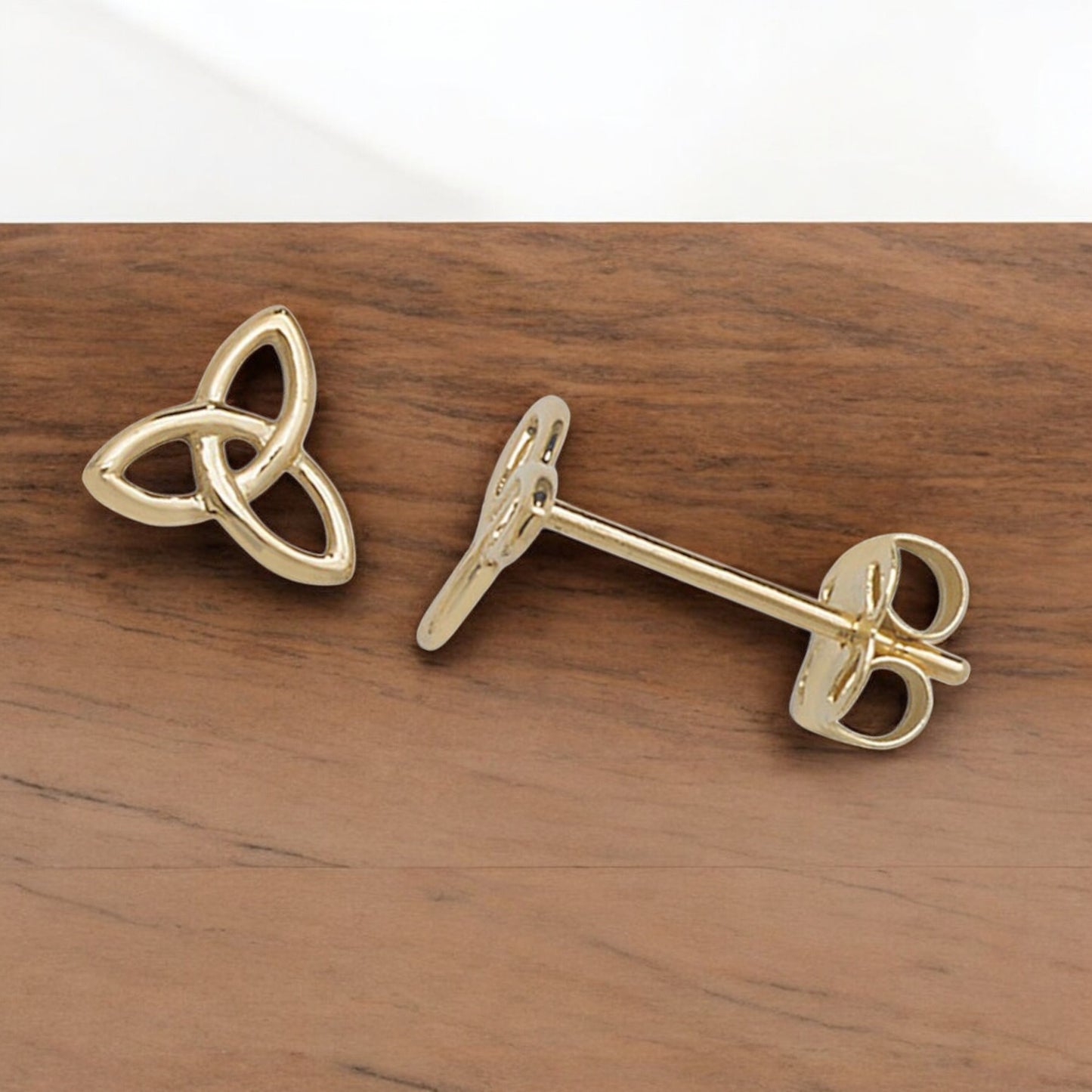 9ct Gold Trinity 6mm Stud Earrings