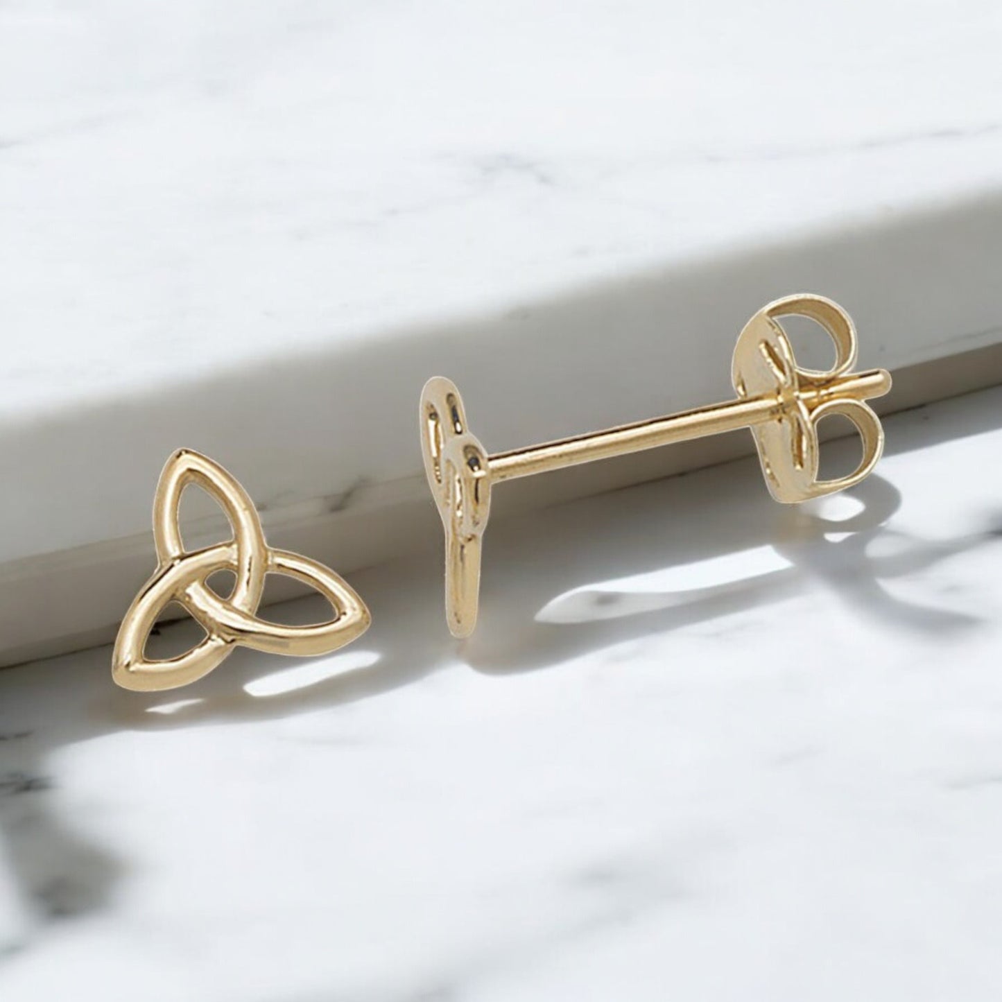 9ct Gold Trinity 6mm Stud Earrings