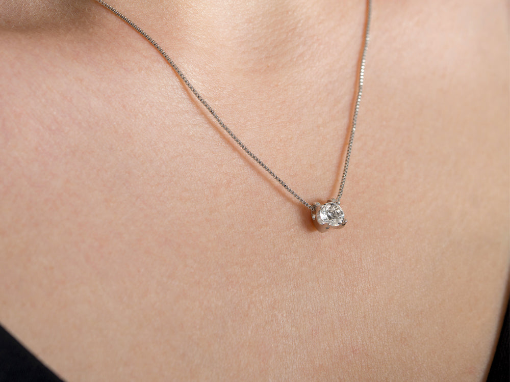 Premium Crystal Round Pendant Necklace