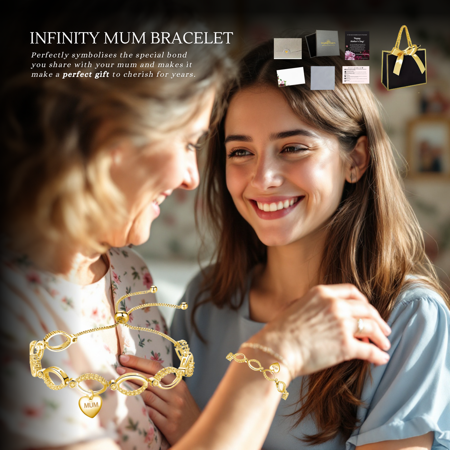 Multi-Link Infinity Mum Bracelet with Message Card