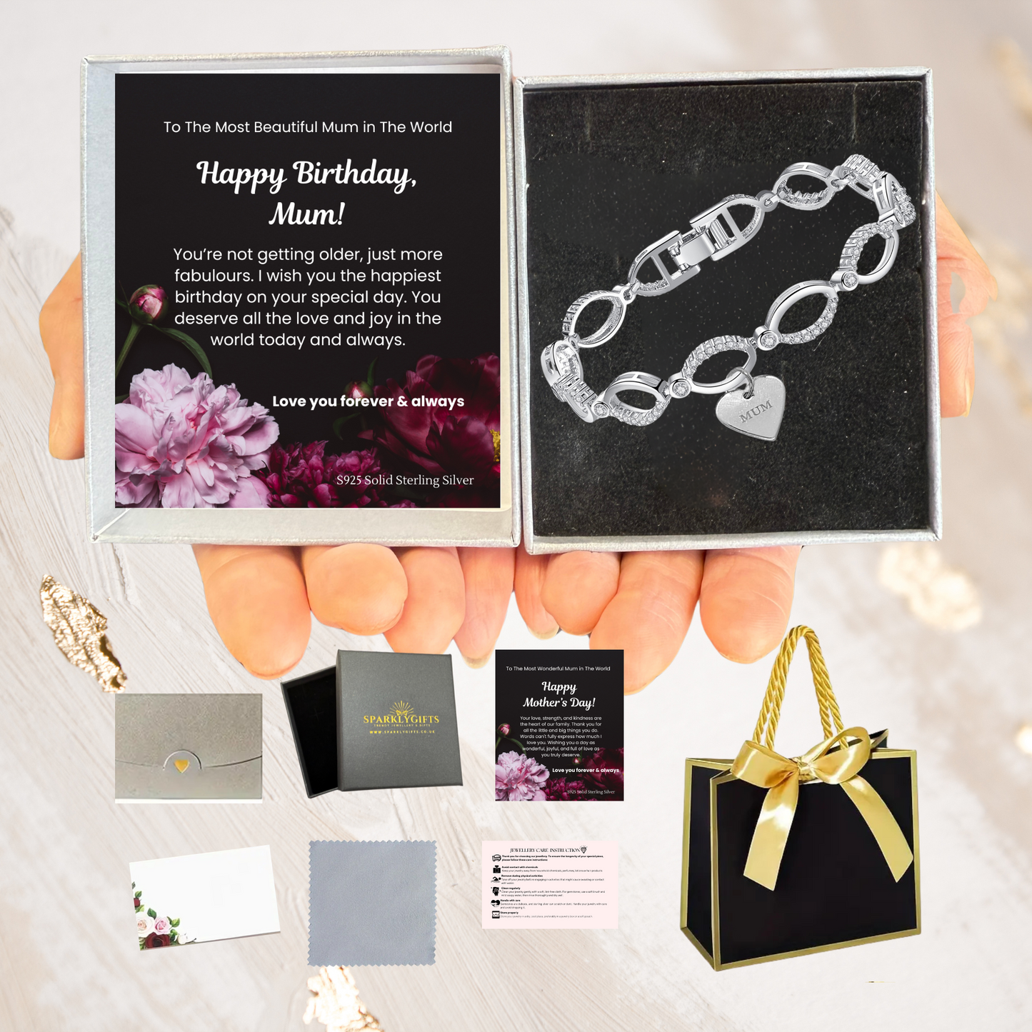 Multi-Link Infinity Mum Bracelet with Message Card