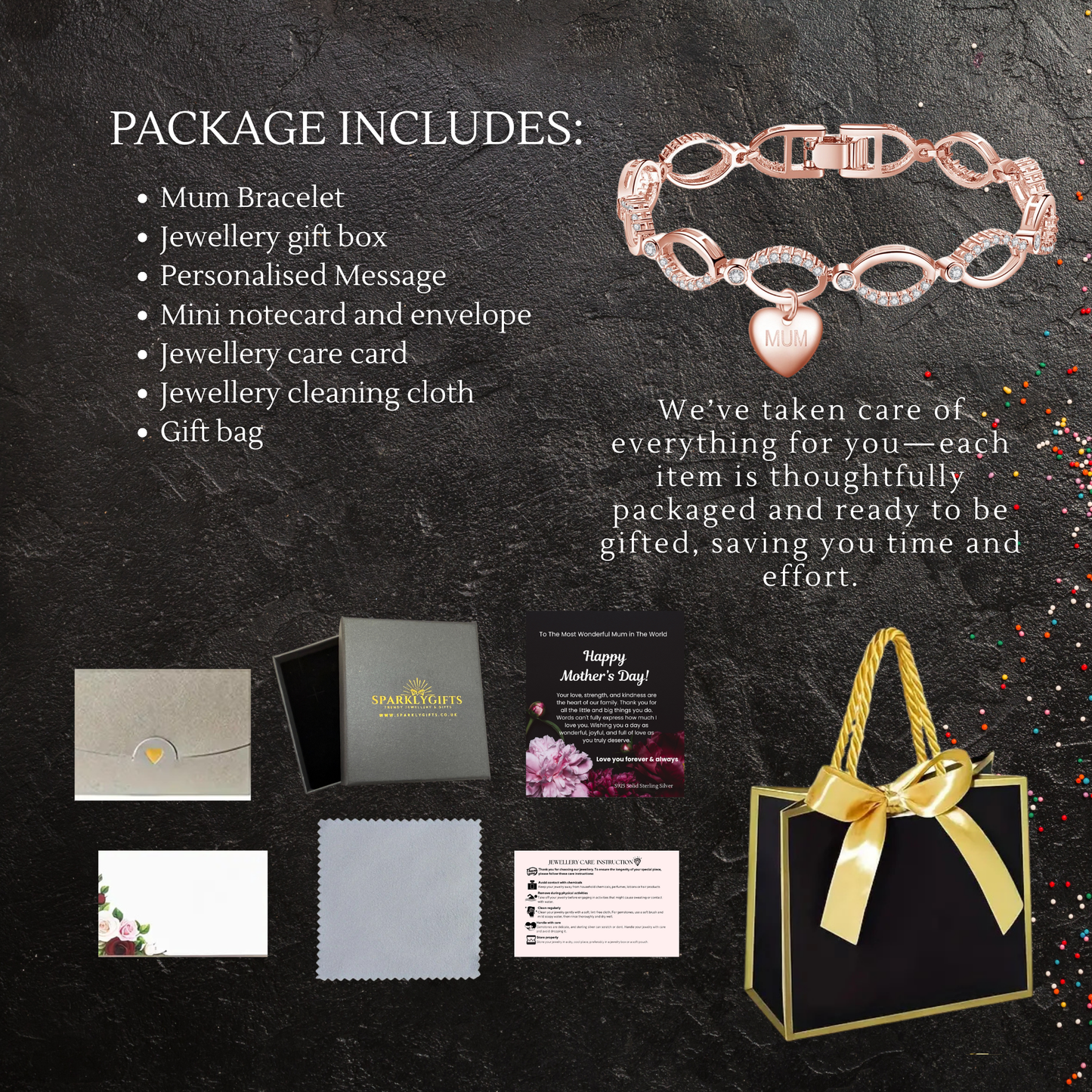 Multi-Link Infinity Mum Bracelet with Message Card