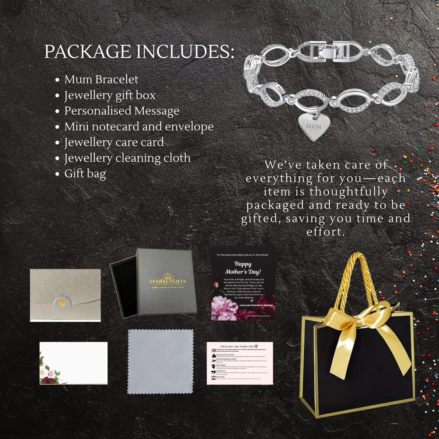 Multi-Link Infinity Mum Bracelet with Message Card