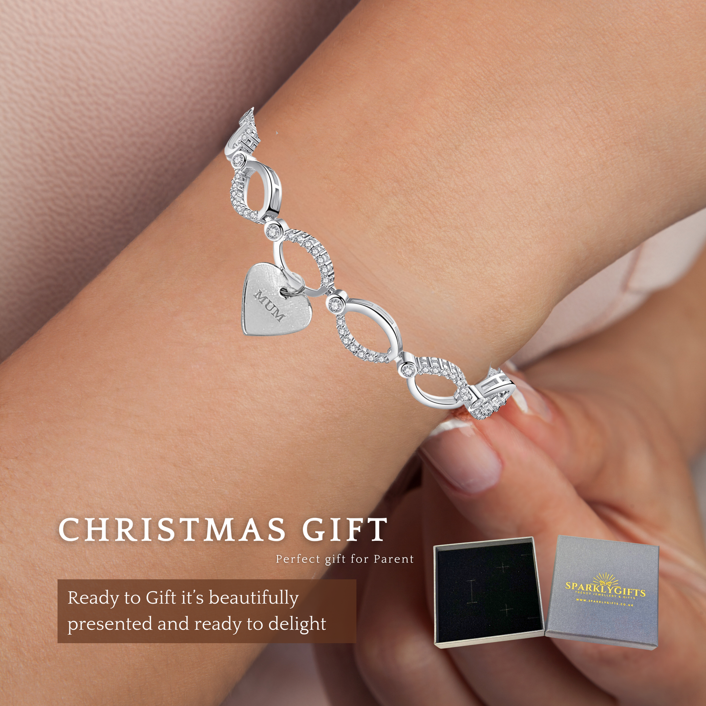 Timeless Bond: Elegant Infinity Bracelet Set for Mum and Dad
