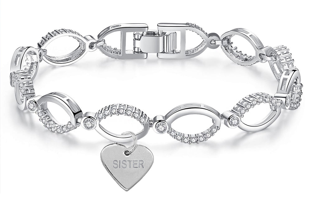 To Sister Bracelet Tag + Message Box