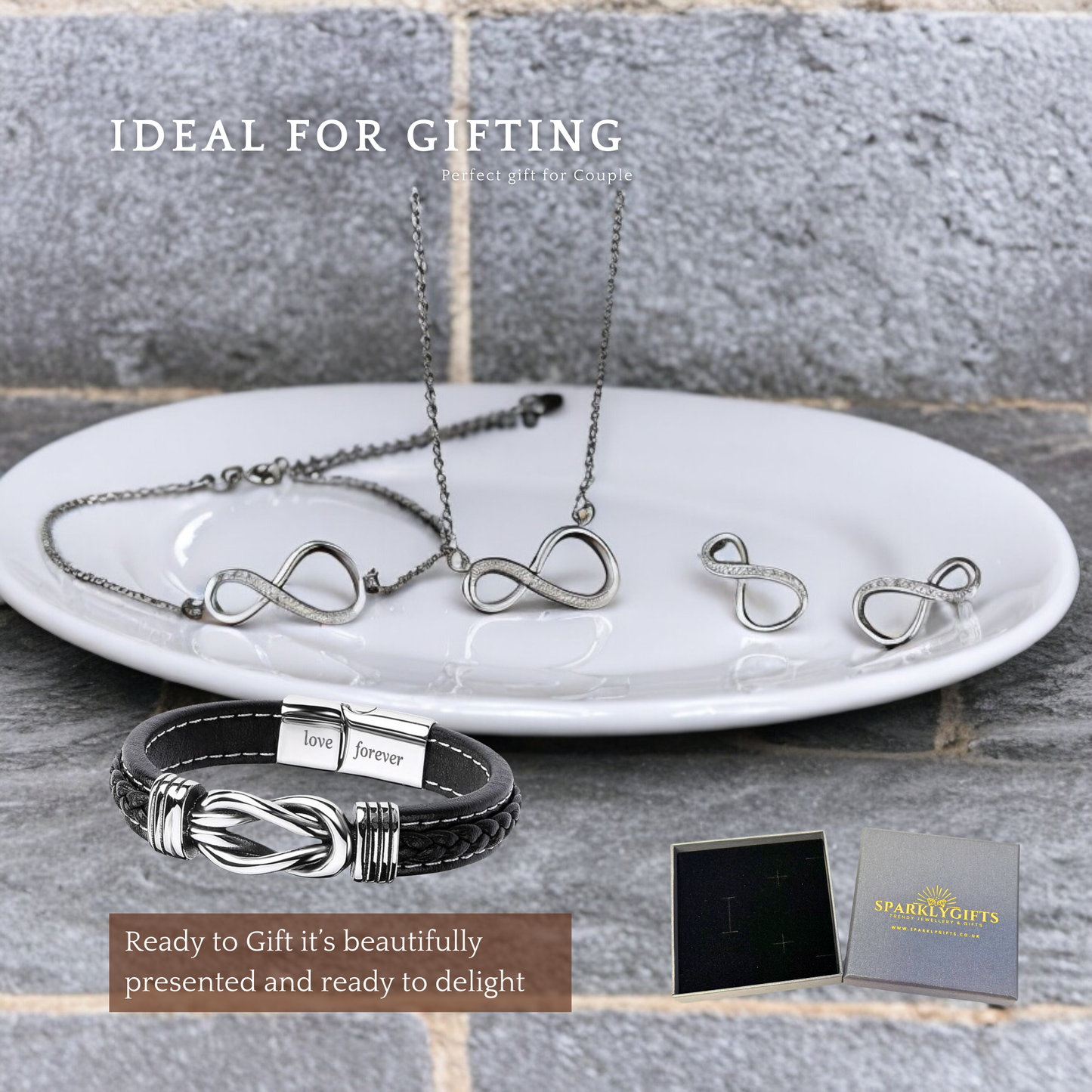 Eternal Bond Infinity Jewellery Set for Couple