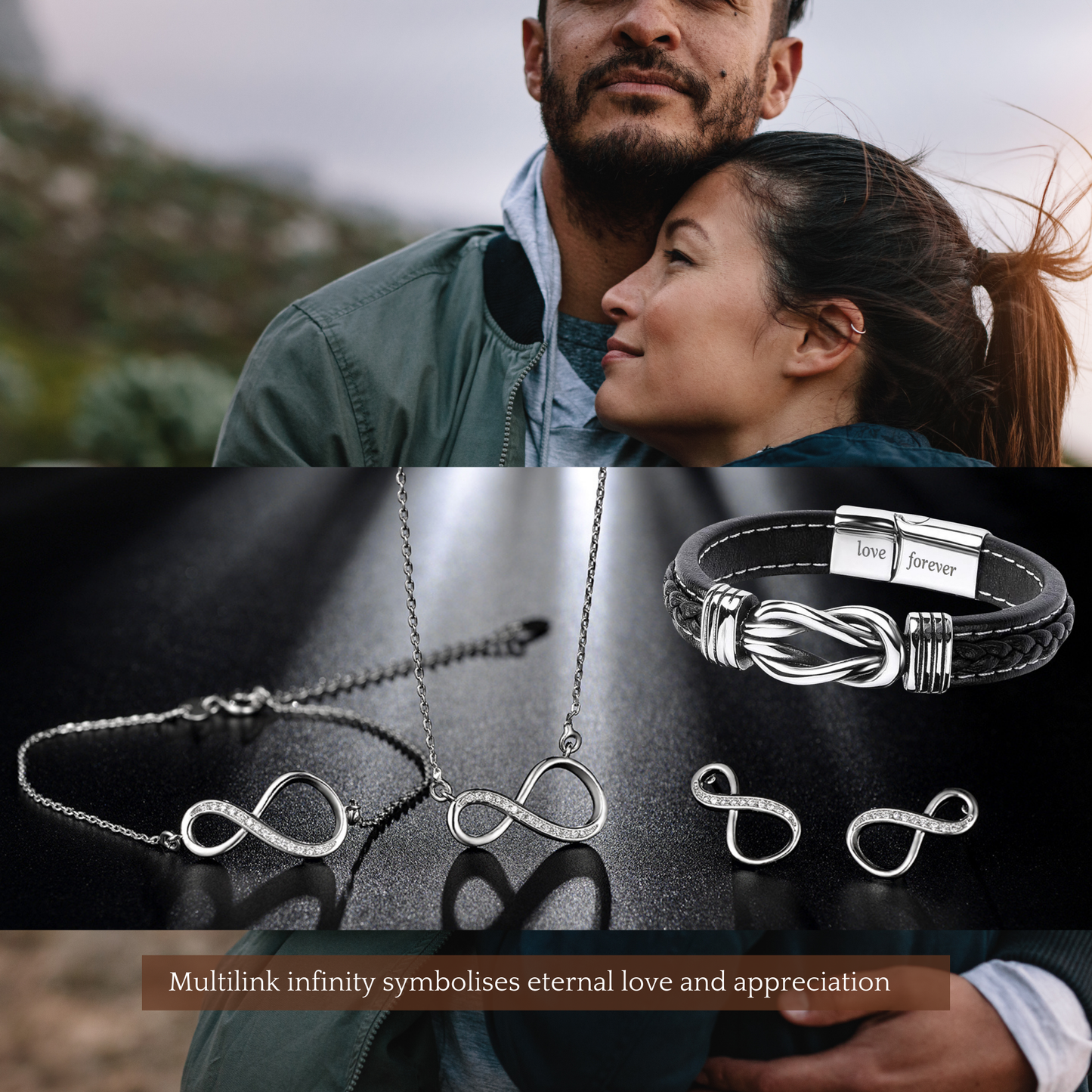 Eternal Bond Infinity Jewellery Set for Couple
