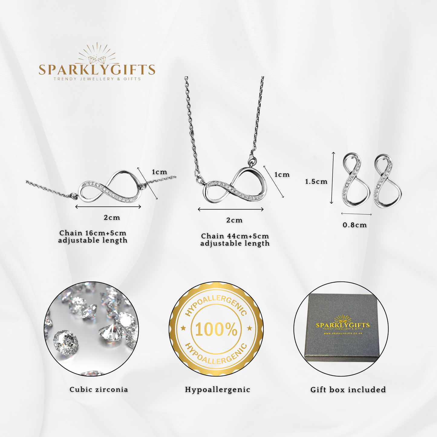 Eternal Bond Infinity Jewellery Set for Couple