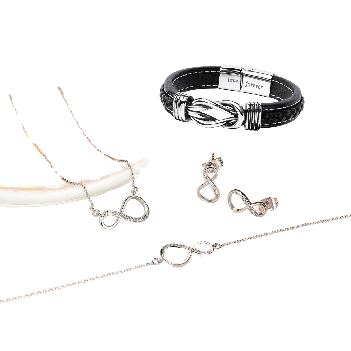 Eternal Bond Infinity Jewellery Set for Couple