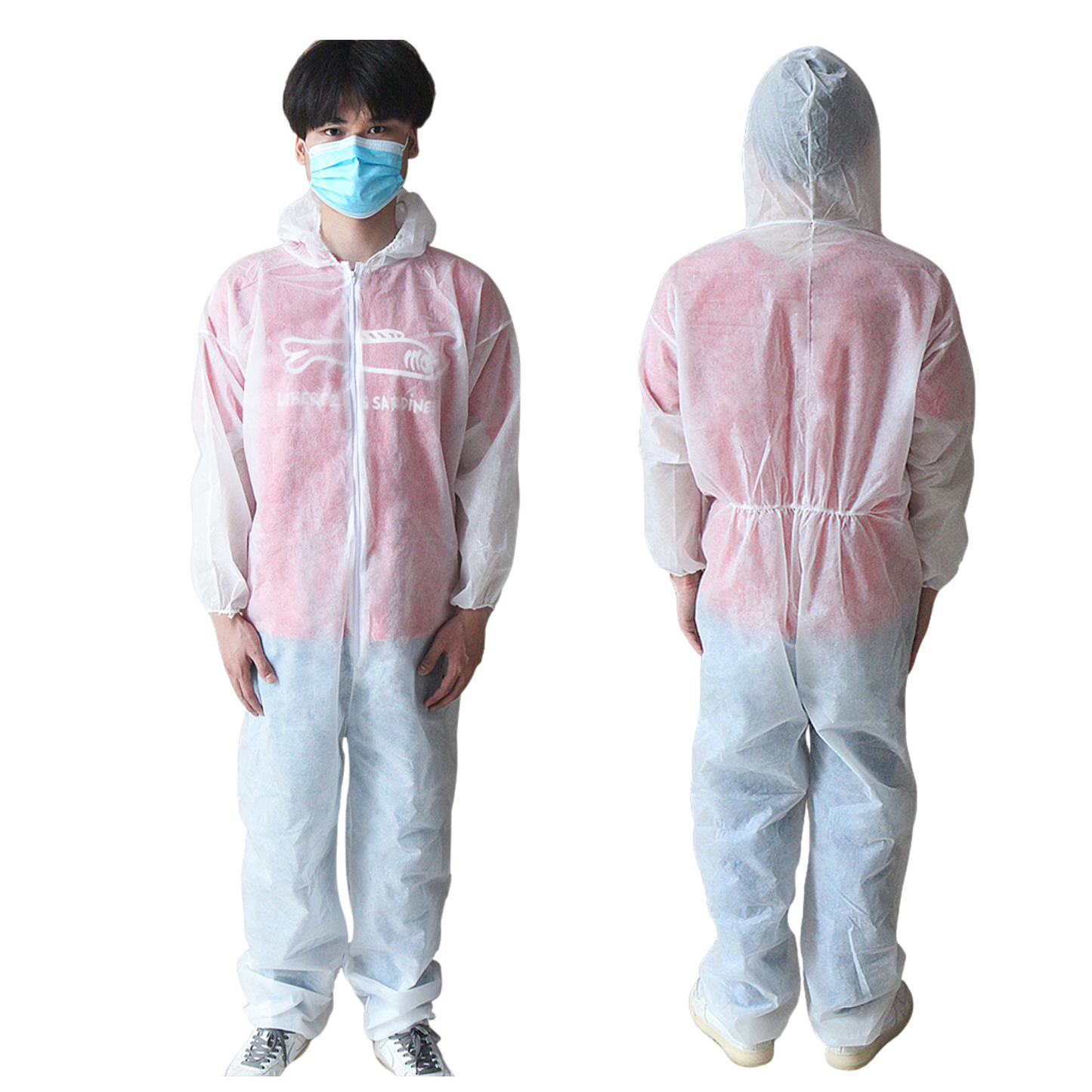 White Hazmat Suit PPE Protection Suit Disposable With Hood Bulk Buy 10/50/100/200pc
