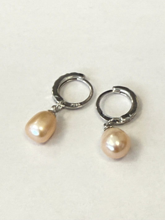 Sterling Silver Freshwater Pearl Drop Earrings