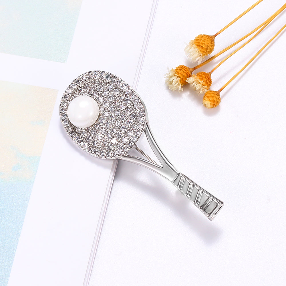 Sparking Tennis Set Brooch