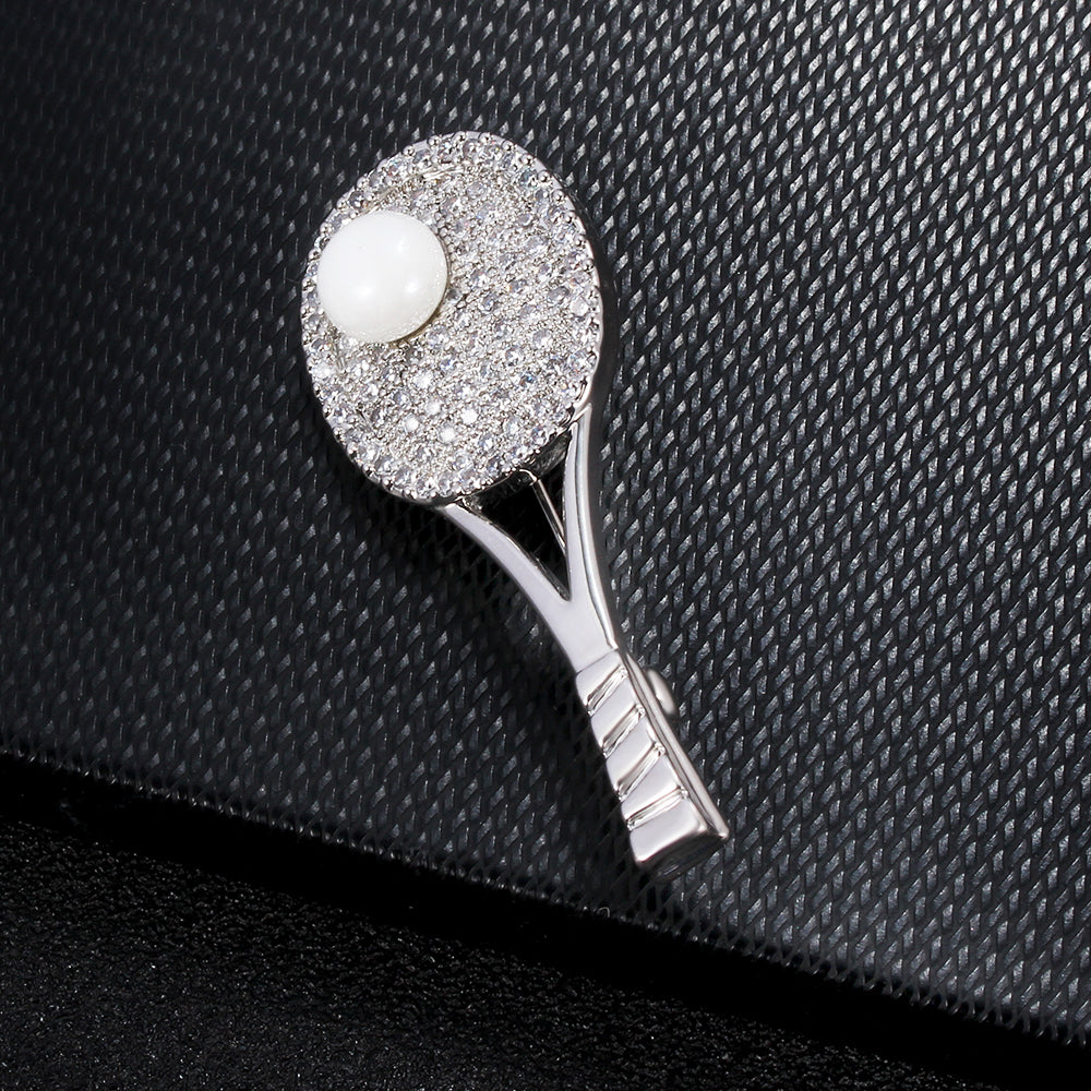 Sparking Tennis Set Brooch