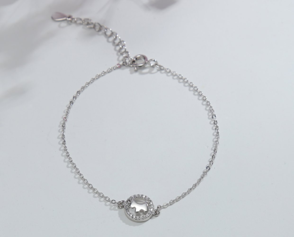 S925 Sterling Silver Crystal Filled Round Pet Bracelet