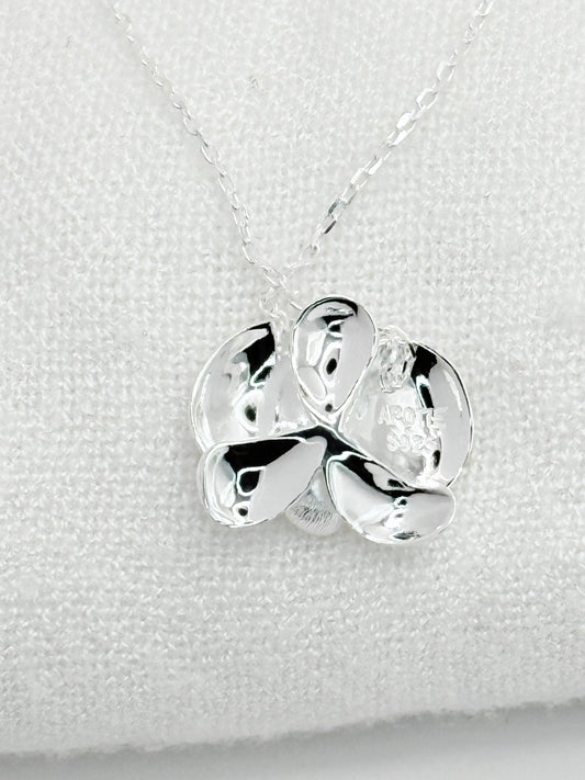 S925 Sterling Silver Orchid Bloom Necklace