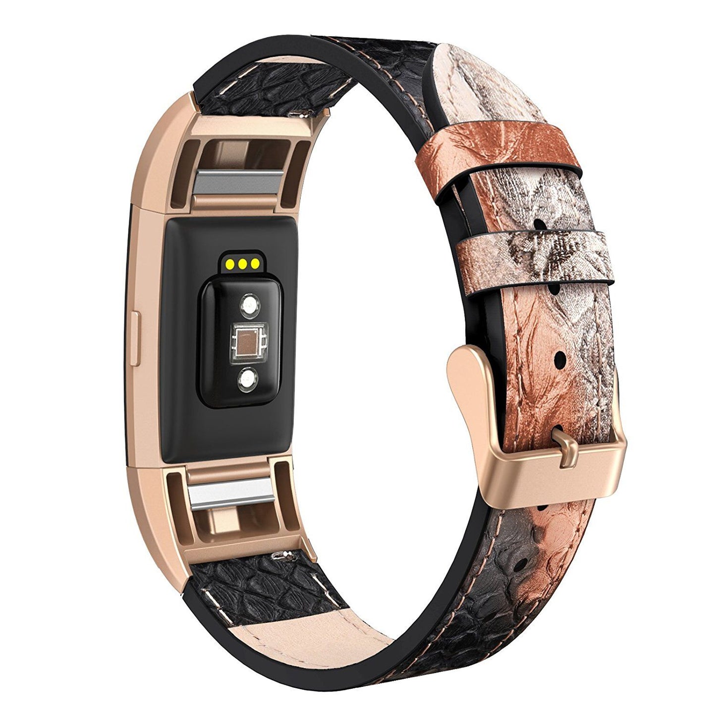 Fitbit Charge 2 Snake Skin Effect Leather Watch Strap