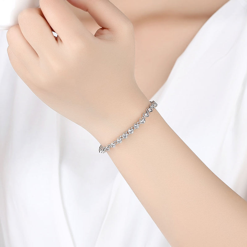 Premium Cubic Zirconia Crystals Tennis Bracelet