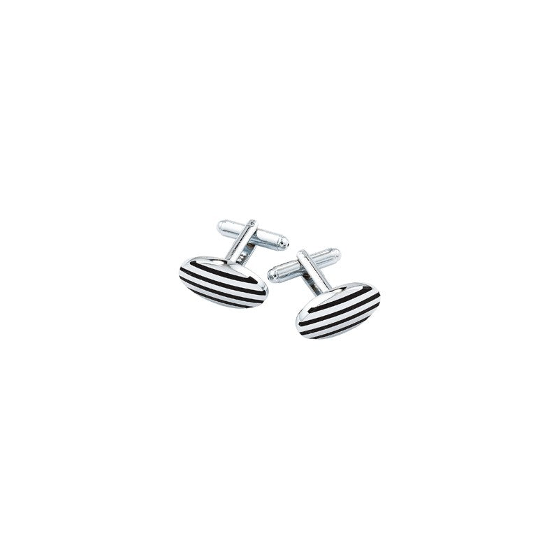 Monochrome Stripe Cufflinks