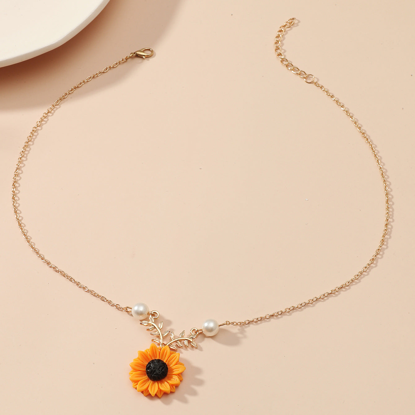 Silver or Gold Sunflower Necklace