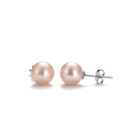 Sterling Silver Pearl Stud Earrings