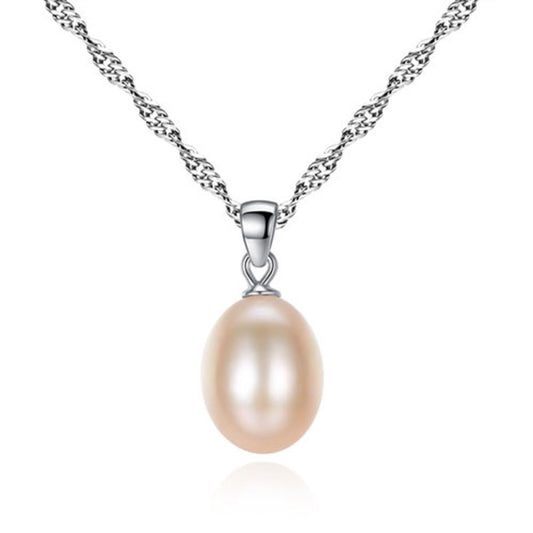 Silver Tone Freshwater Pearl Pendant Necklace