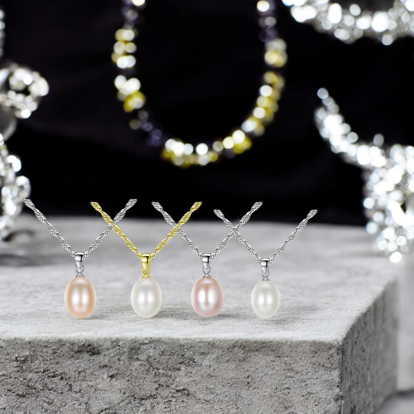 Stunning Freshwater Pearl Pendant Necklace