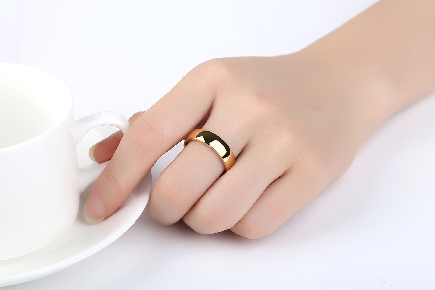 Men’s 24K Gold and Silver Plated Band Wedding Ring