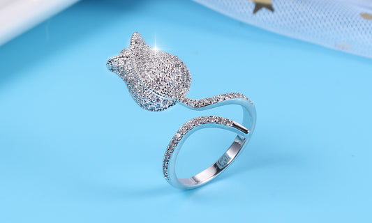 Sparkling Tulip Open Ring