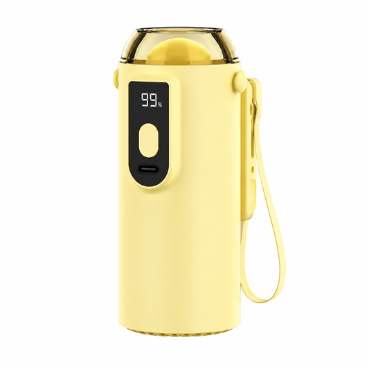 Versatile Clip On Portable Mini Turbine Fan with Digital Display with Hanging Strap