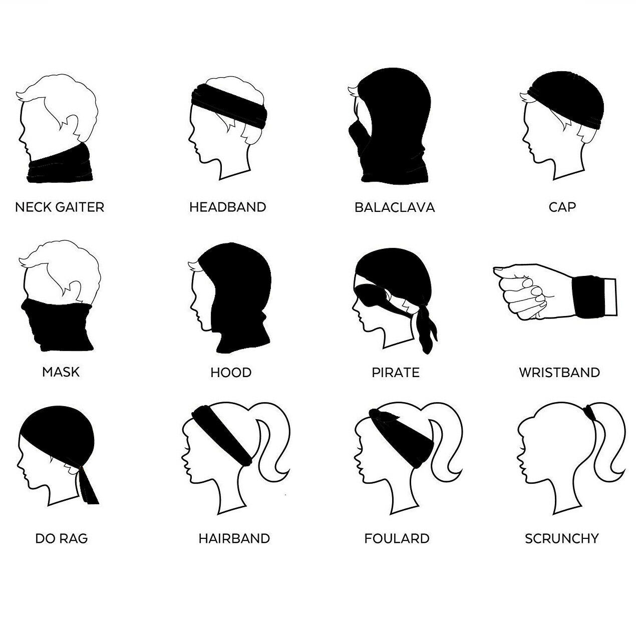 Unisex Multifunction Snood Face Covers