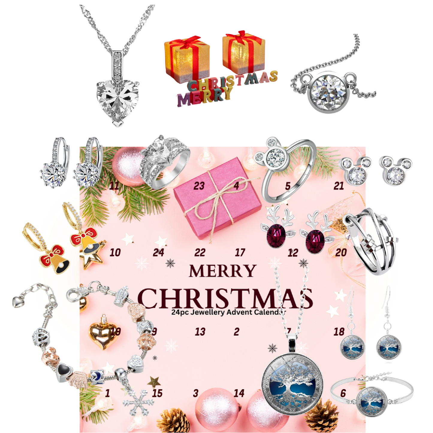 🎄 24 Days of Elegance: The Ultimate Christmas Advent Jewellery Set for Her 🎁