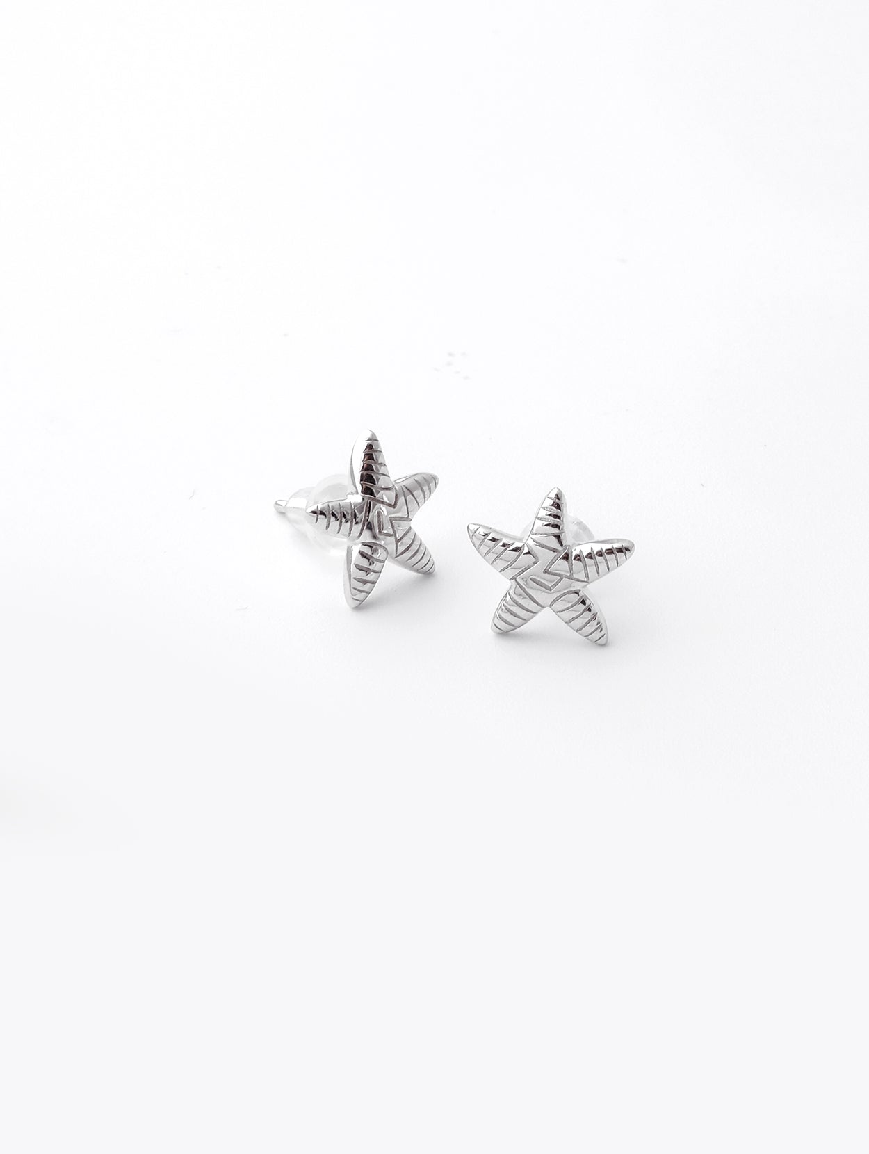 Sterling Silver Starfish Stud Earrings Solid S925 Hallmark