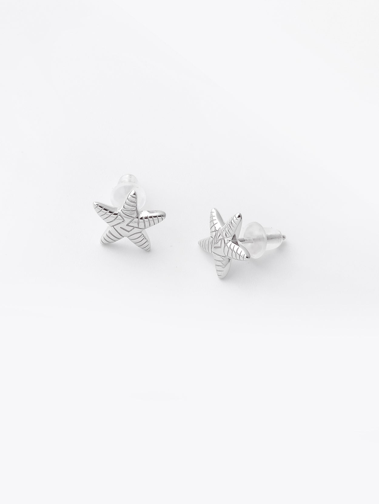 Sterling Silver Starfish Stud Earrings Solid S925 Hallmark