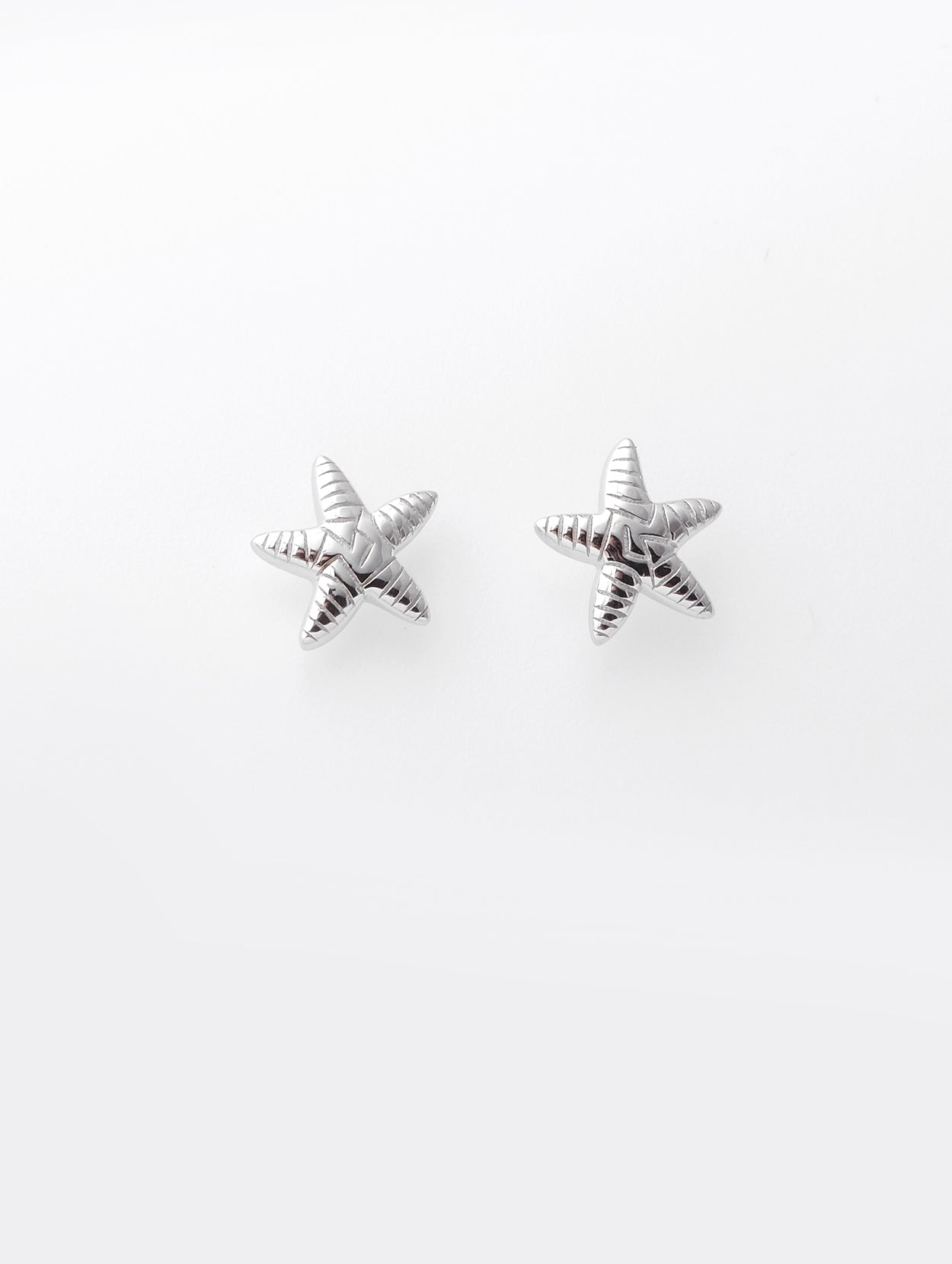 Sterling Silver Starfish Stud Earrings Solid S925 Hallmark