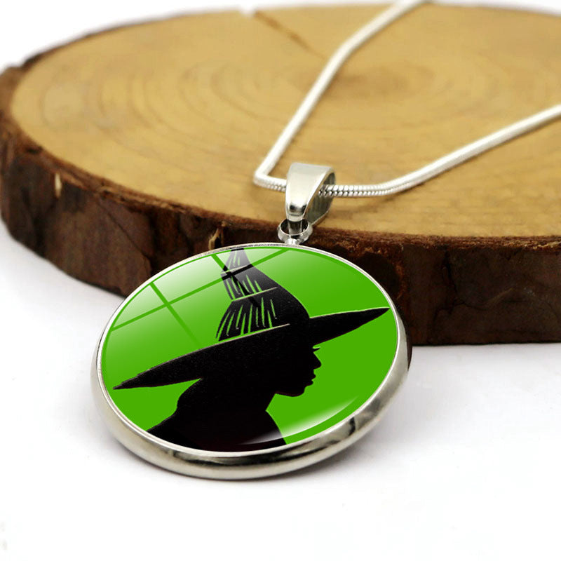 Wicked Witch Inspired Elphaba & Glinda Friendship Stainless Steel Long Necklace