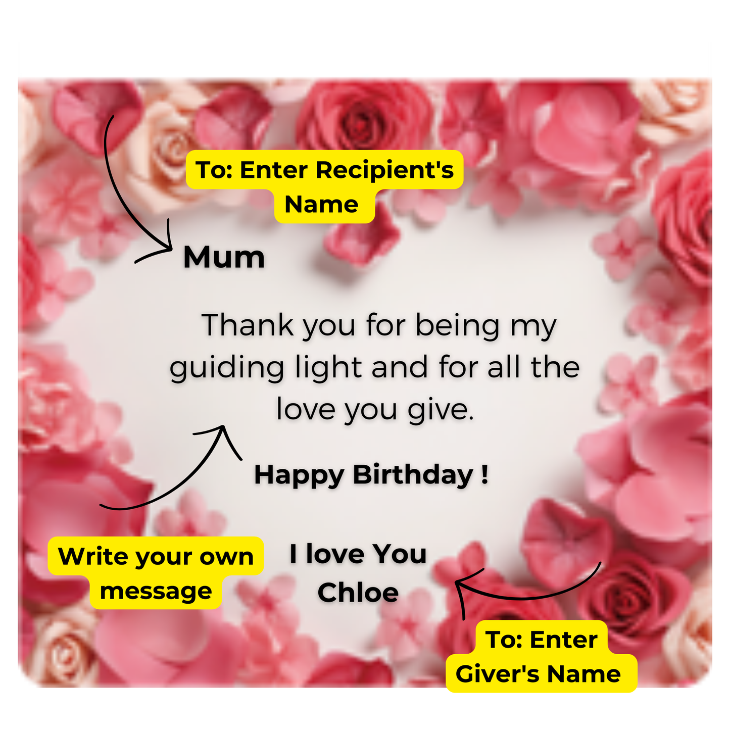 Write Your Own Personalised Message